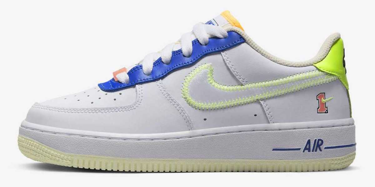 This Nike Air Force 1 Low GS "Player One" FB1393-111 game theme is so cool!